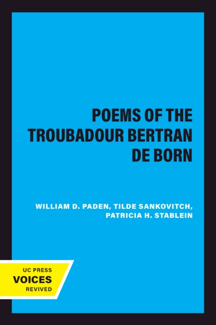 Poems of the Troubadour Bertran de Born