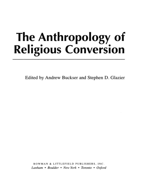Anthropology of Religious Conversion