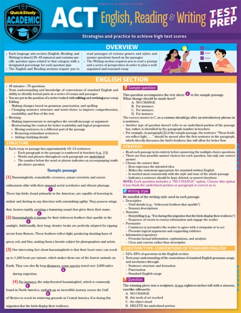 ACT English, Reading & Writing Test Prep