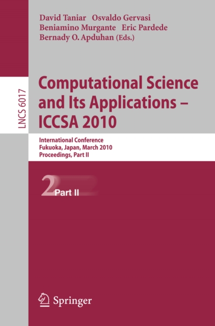 Computational Science and Its Applications - ICCSA 2010