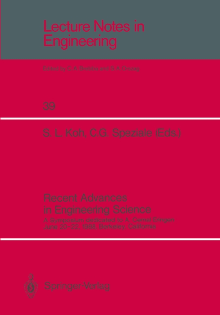 Recent Advances in Engineering Science