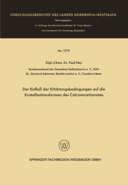 Der Einfluß der Erhärtungsbedingungen auf die Kristallisationsformen des Calciumcarbonates