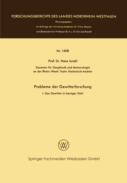 Probleme der Gewitterforschung