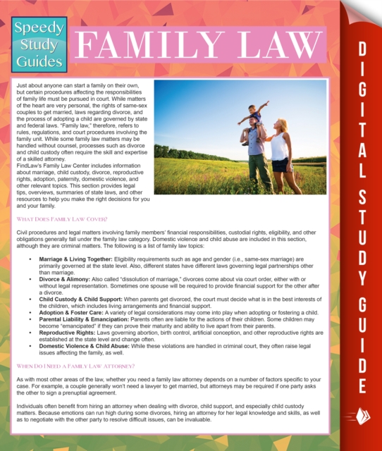 Family Law (Speedy Study Guides)