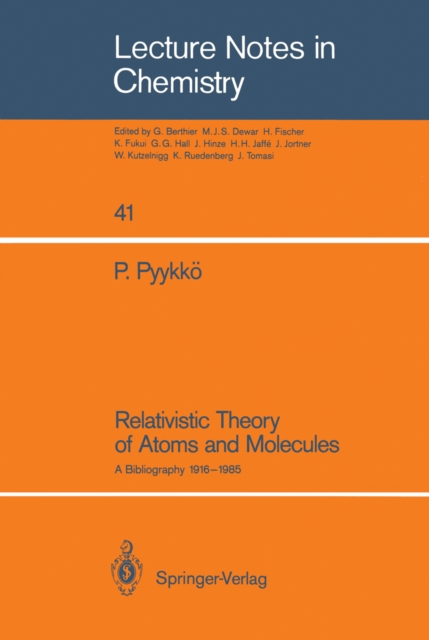 Relativistic Theory of Atoms and Molecules
