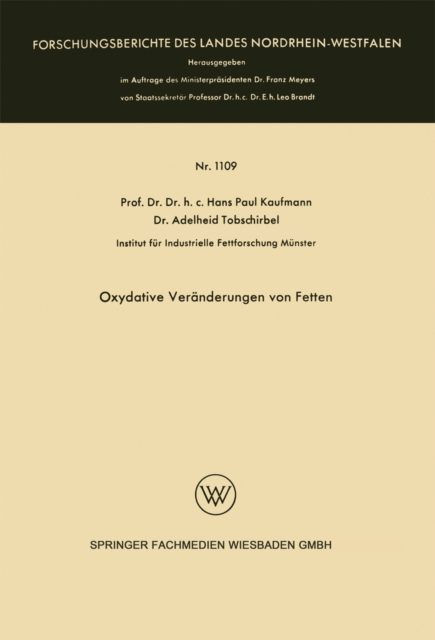 Oxydative Veränderungen von Fetten