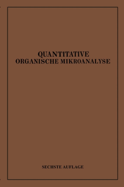 Quantitative Organische Mikroanalyse