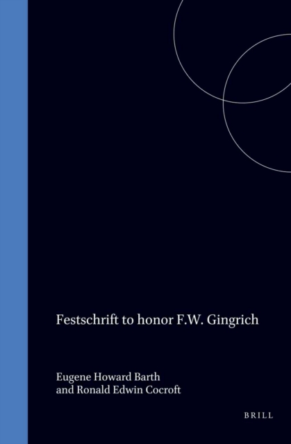 Festschrift to honor F. Wilbur Gingrich