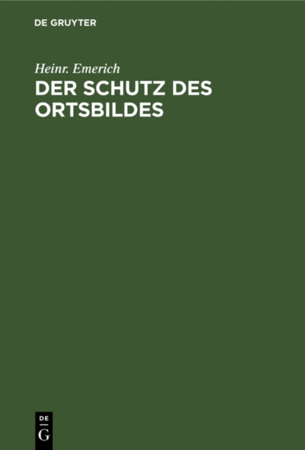 Der Schutz des Ortsbildes