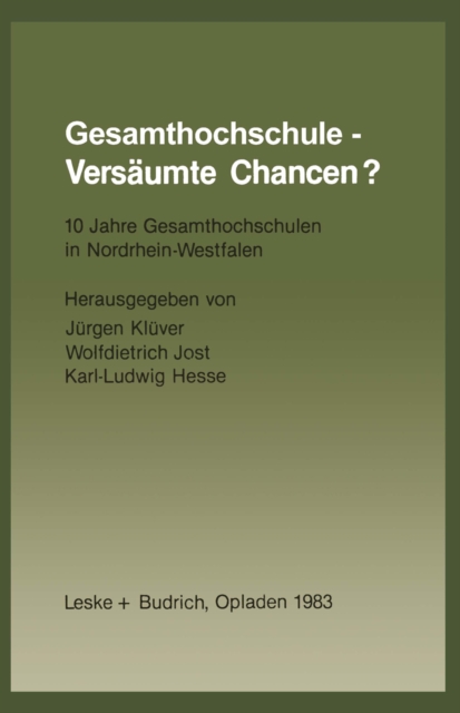 Gesamthochschule — Versäumte Chancen?