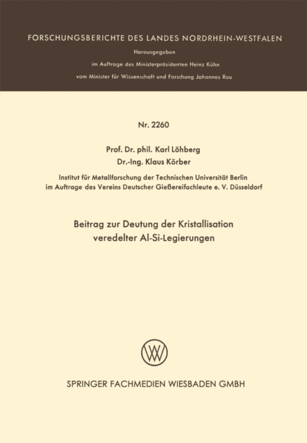 Beitrag zur Deutung der Kristallisation veredelter Al-Si-Legierungen