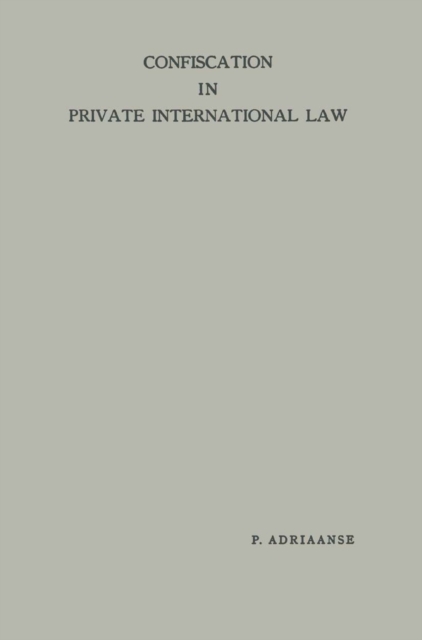 Confiscation in Private International Law