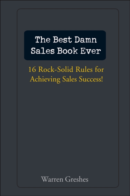 Best Damn Sales Book Ever