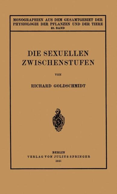 Die Sexuellen Zwischenstufen