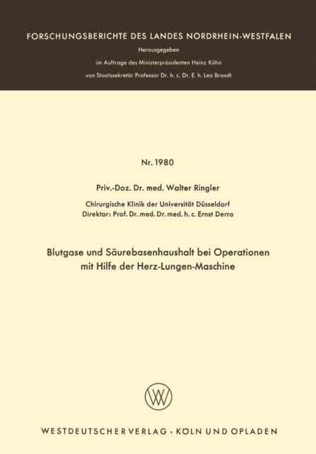 Blutgase und Säurebasenhaushalt bei Operationen mit der Herz-Lungen-Maschine