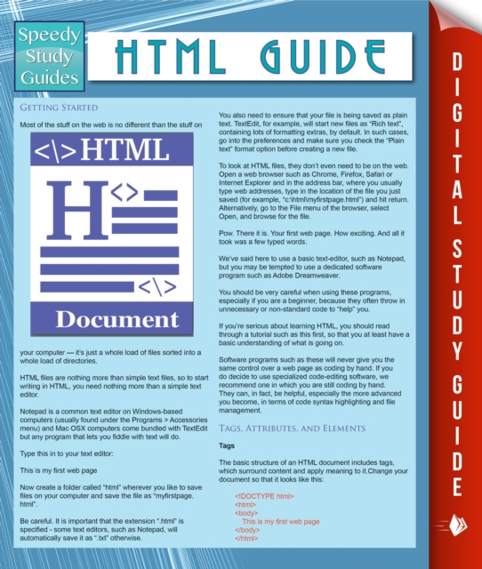 HTML Guide (Speedy Study Guides)