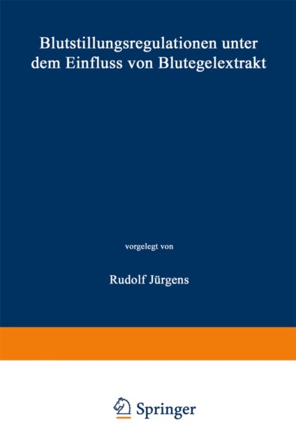 Blutstillungsregulationen unter dem Einfluss von Blutegelextrakt