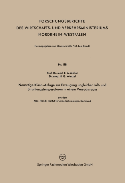 Neuartige Klima-Anlage zur Erzeugung ungleicher Luft- und Strahlungstemperaturen in einem Versuchsraum