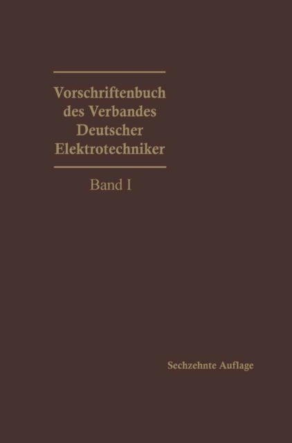 Vorschriftenbuch des Verbandes Deutscher Elektrotechniker