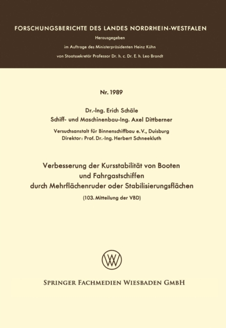 Verbesserung der Kursstabilität von Booten und Fahrgastschiffen durch Mehrflächenruder oder Stabilisierungsflächen