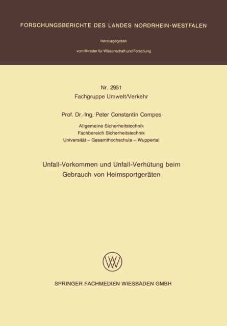 Unfall-Vorkommen und Unfall-Verhütung beim Gebrauch von Heimsportgeräten
