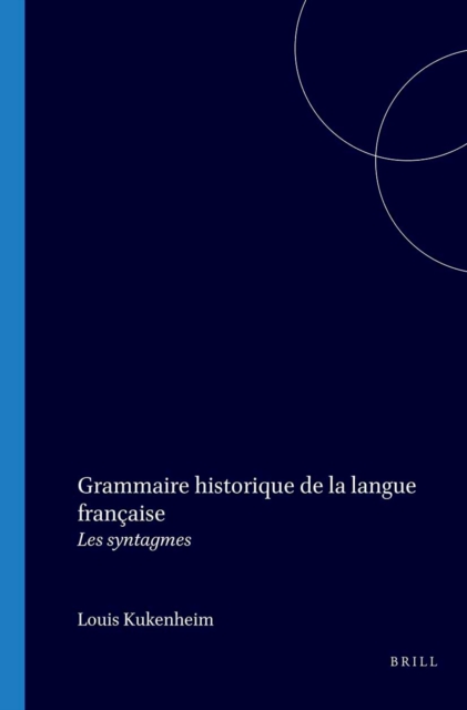 Grammaire historique de la langue francaise