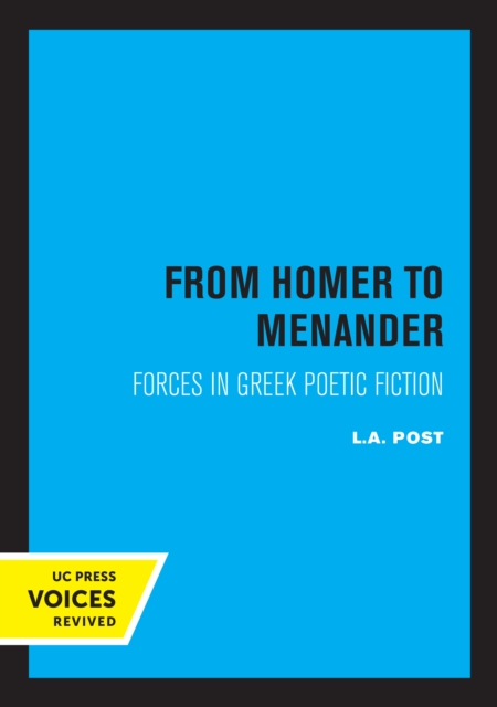 From Homer to Menander