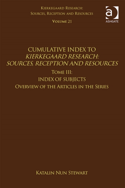 Volume 21, Tome III: Cumulative Index