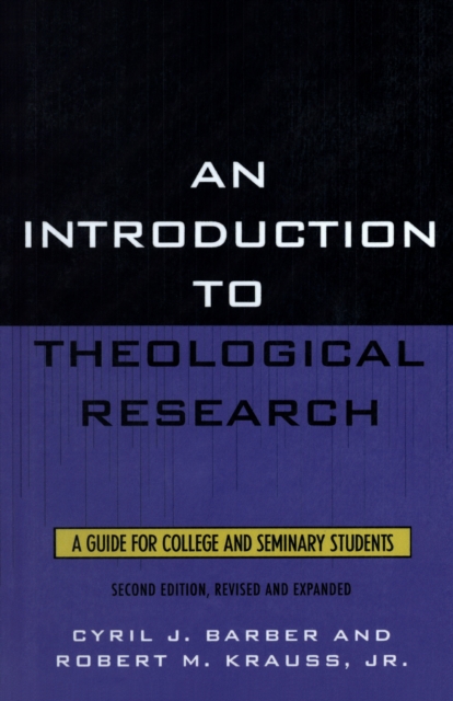 Introduction To Theological Research