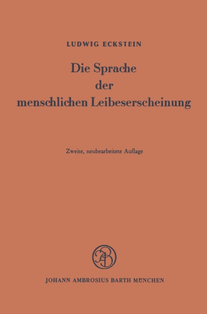 Die Sprache der menschlichen Leibeserscheinung