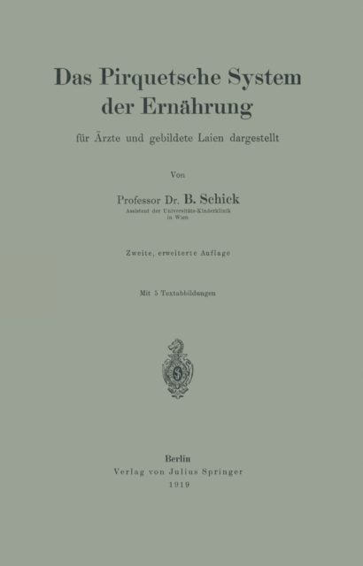 Das Pirquetsche System der Ernährung