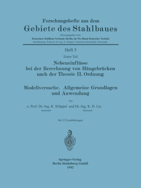 Nebeneinflüsse bei der Berechnung von Hängebrücken nach der Theorie II. Ordnung. Modellversuche. Allgemeine Grundlagen und Anwendung