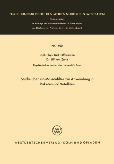 Studie über ein Massenfilter zur Anwendung in Raketen und Satelliten
