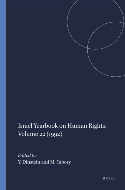 Israel Yearbook on Human Rights, Volume 22 (1992)