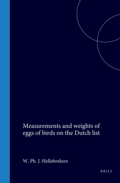 Measurements and weights of eggs of birds on the Dutch list