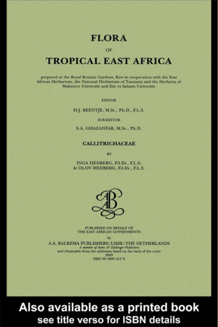 Flora of tropical East Africa - Callitrichaceae (2003)