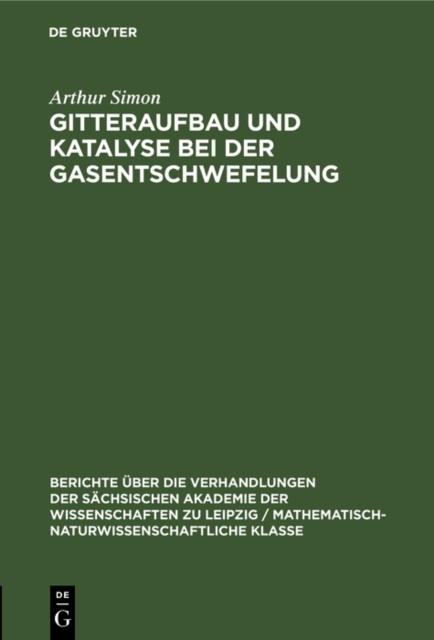 Gitteraufbau und Katalyse bei der Gasentschwefelung