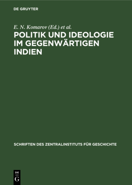 Politik und Ideologie im gegenwartigen Indien