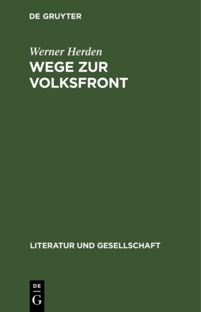 Wege zur Volksfront