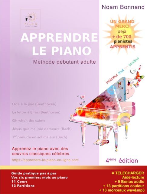 Apprendre le Piano Methode Debutant Adulte (couleur)