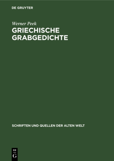 Griechische Grabgedichte