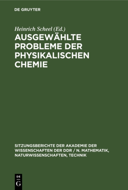 Ausgewahlte Probleme der physikalischen Chemie