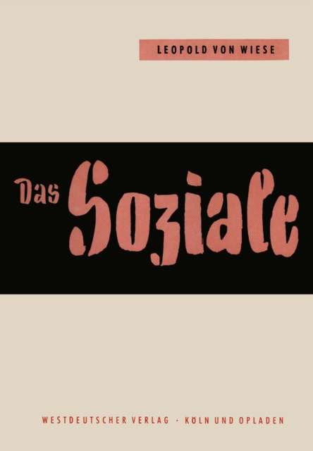 Das Soziale im Leben und im Denken