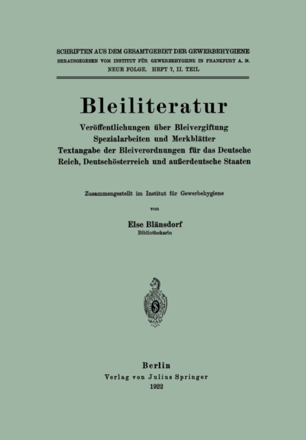 Bleiliteratur