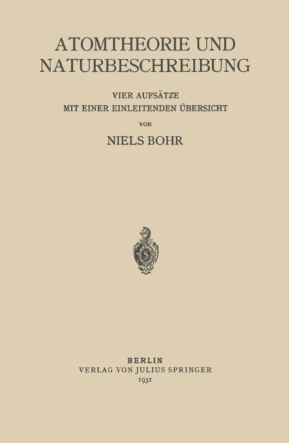 Atomtheorie und Naturbeschreibung