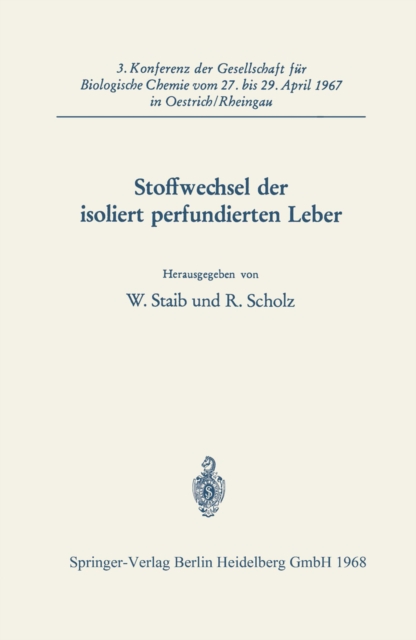 Stoffwechsel der isoliert perfundierten Leber