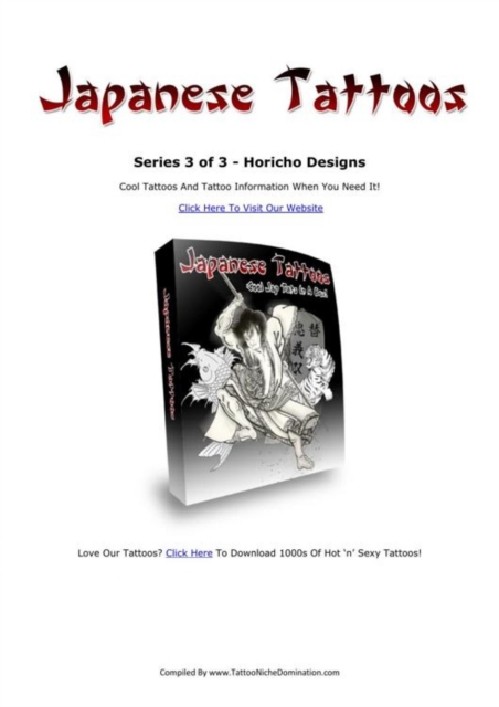 Japanische Tattoos - Serie 3 von 3 - Japanese Horicho. Große Auswahl an Tattoo Design Vorlagen, Motiv: Japanische Stämme.