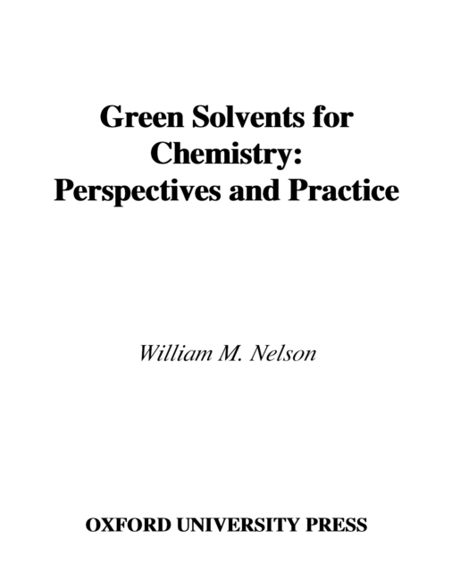 Green Solvents for Chemistry