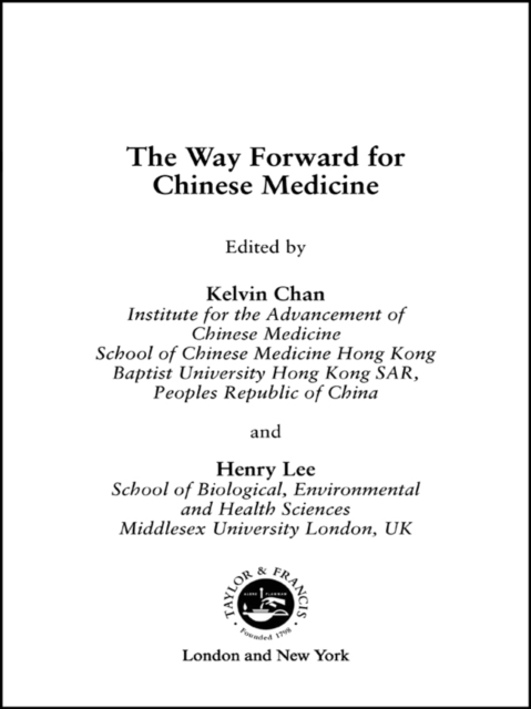 Way Forward for Chinese Medicine