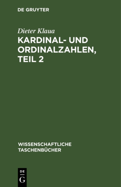 Kardinal- und Ordinalzahlen, Teil 2